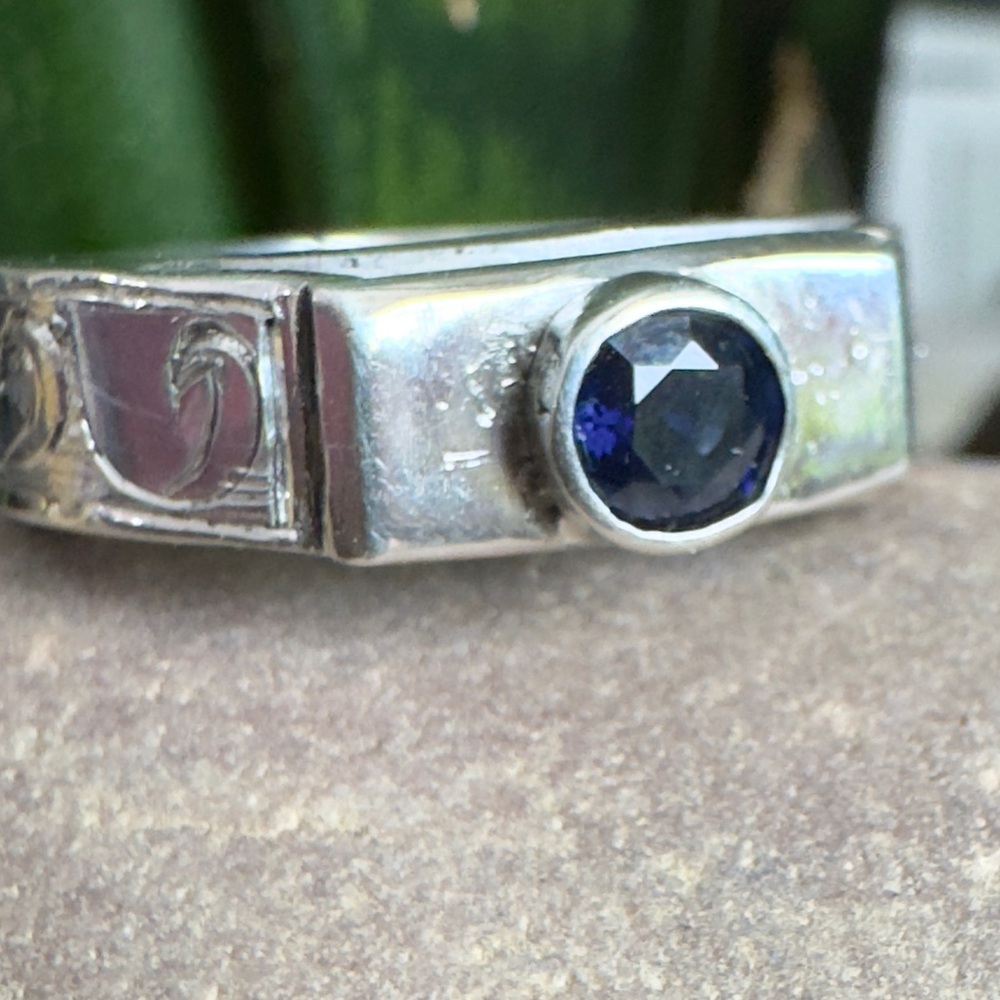 E.DeHaven Sterling Sapphire Ring